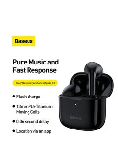 Baseus Baseus Bowie E3 True Wireless Bluetooth Earphones Black Black  - Image 2