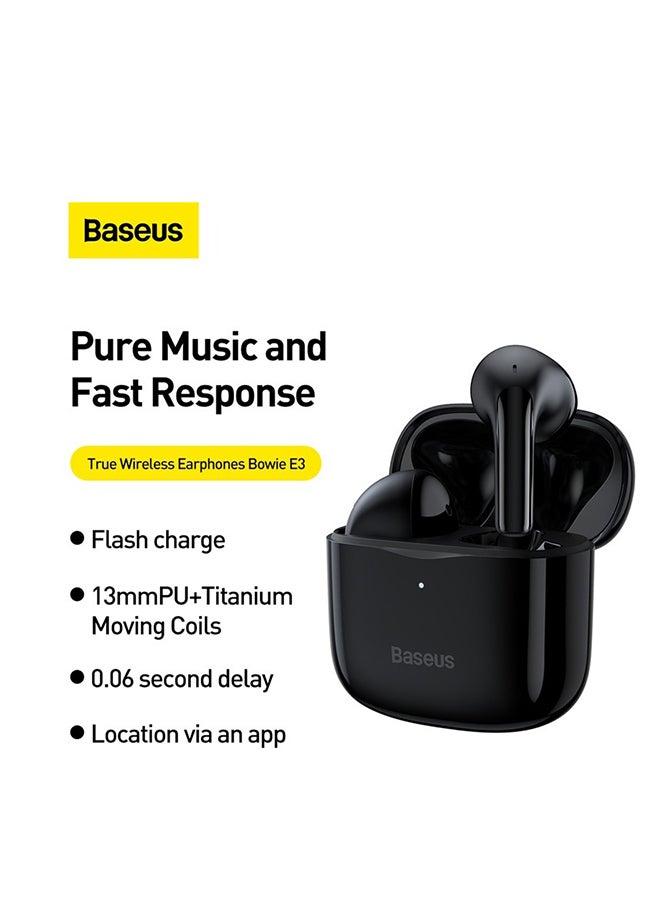 Baseus Baseus Bowie E3 True Wireless Bluetooth Earphones Black Black  - Image 2