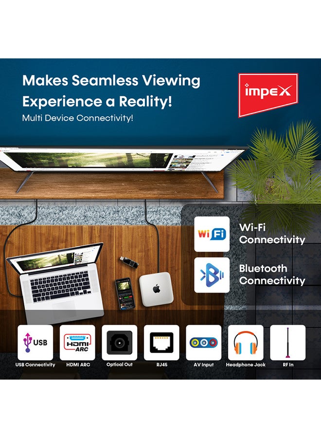 Impex - Platina 55 Inch 4K Ultra HD VIDA OS Smart LED TV PLATINA 55 UHD SMART Black - Image 1