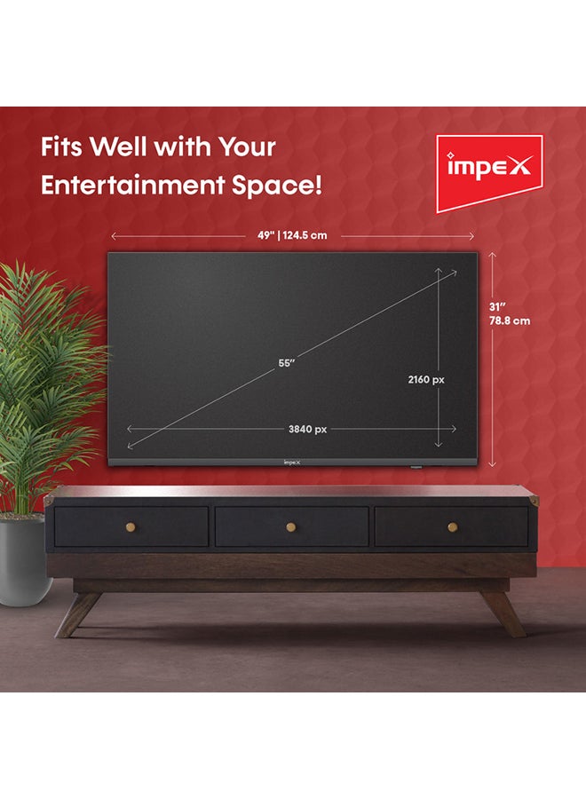 Impex - Platina 55 Inch 4K Ultra HD VIDA OS Smart LED TV PLATINA 55 UHD SMART Black - Image 1