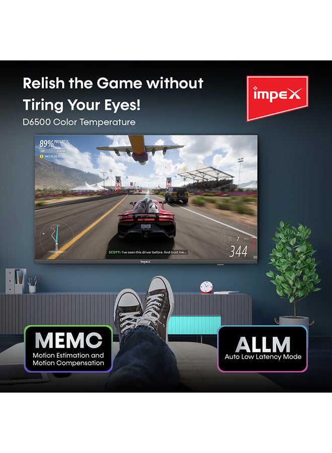 Impex - Platina 55 Inch 4K Ultra HD VIDA OS Smart LED TV PLATINA 55 UHD SMART Black - Image 1