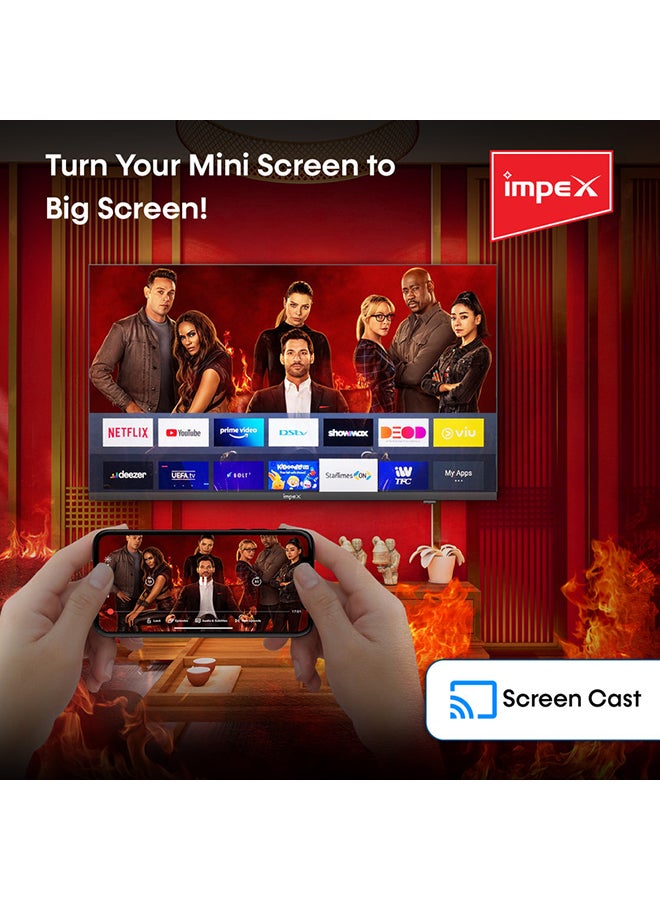 Impex - Platina 55 Inch 4K Ultra HD VIDA OS Smart LED TV PLATINA 55 UHD SMART Black - Image 1