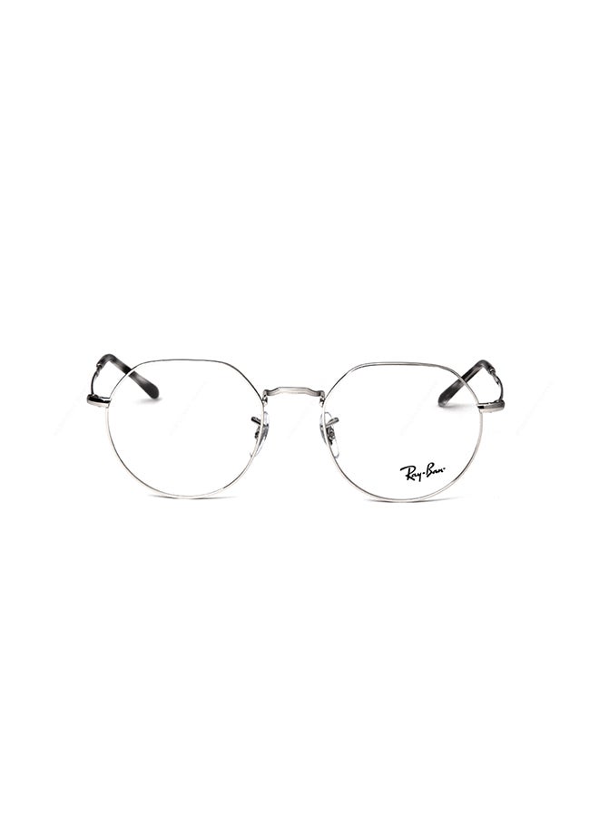 Ray-Ban unisex Full Rim Oval Shape Eyeglasses RX6465F - Lens Size: 53mm - Silver  - Image 1