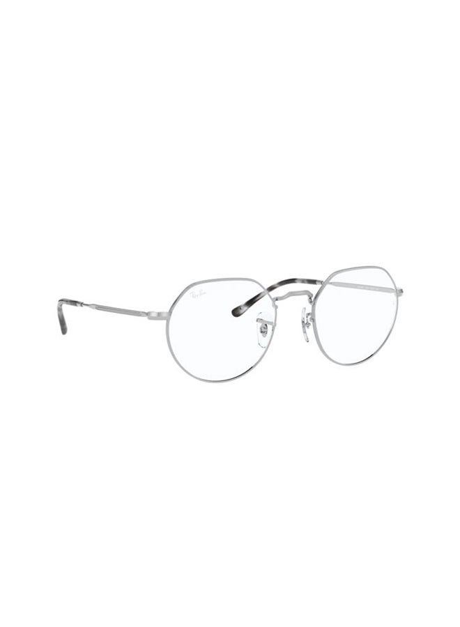 Ray-Ban unisex Full Rim Oval Shape Eyeglasses RX6465F - Lens Size: 53mm - Silver  - Image 2