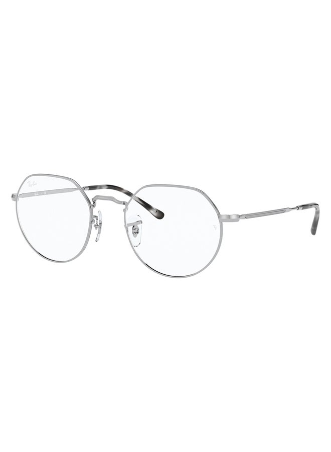 Ray-Ban unisex Full Rim Oval Shape Eyeglasses RX6465F - Lens Size: 53mm - Silver  - Image 3