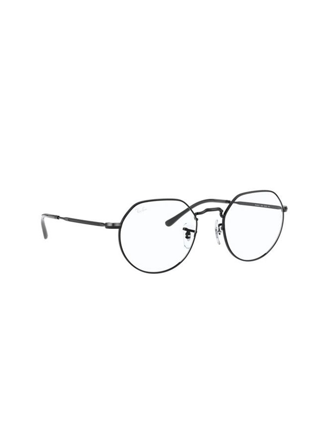 Ray-Ban unisex Full Rim Oval Shape Eyeglasses RX6465F - Lens Size: 53mm - Black - Image 3