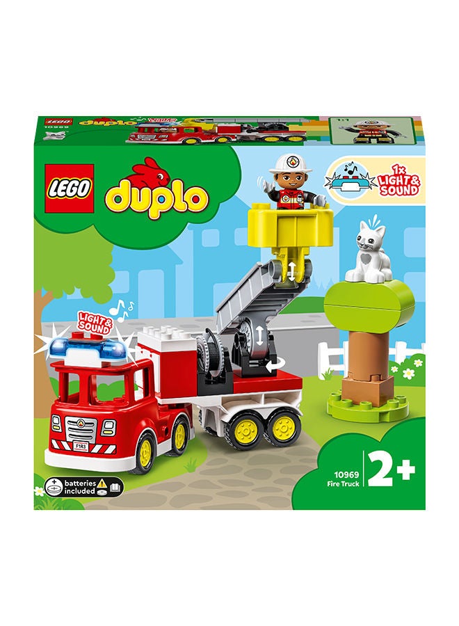 LEGO 6379258 DUPLO Rescue Fire Engine 10969 Building Toy and Imaginative Playset; Includes a Firefighter Figure and Fire Truck with Lights and Siren; Gift for Toddlers, Preschoolers and Kids Aged 2+ (21 Pieces) 1+ Years LEGO 21 1+ Years  - Image 2