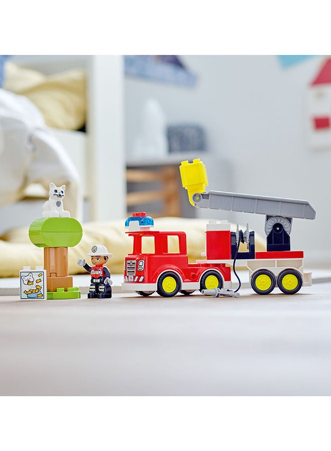 LEGO 6379258 DUPLO Rescue Fire Engine 10969 Building Toy and Imaginative Playset; Includes a Firefighter Figure and Fire Truck with Lights and Siren; Gift for Toddlers, Preschoolers and Kids Aged 2+ (21 Pieces) 1+ Years LEGO 21 1+ Years  - Image 5