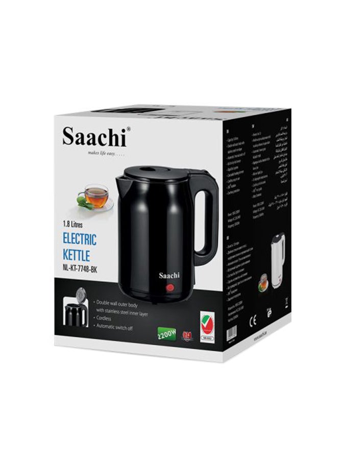 ساتشي غلاية كهربائية مزودة بخاصية إغلاق التشغيل التلقائي 1.8 L 2200 W NL-KT-7748-BK أسود  - Image 2