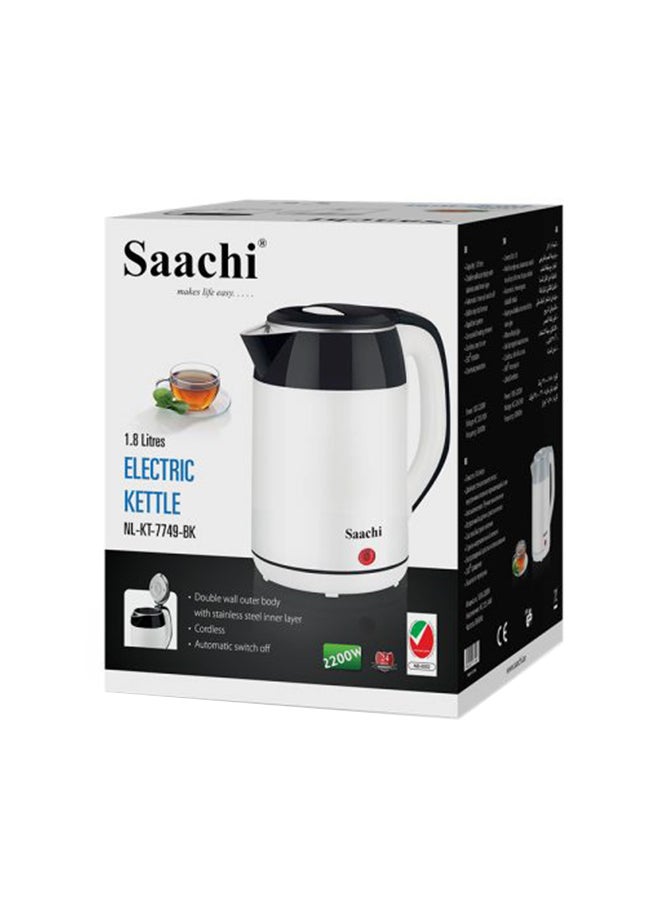 ساتشي غلاية كهربائية مزودة بخاصية إغلاق التشغيل التلقائي 1.8 L 2200 W NL-KT-7749-BK أسود  - Image 2