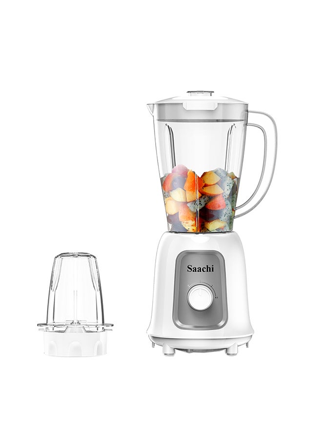 Saachi - 2 In 1 Blender And Grinder 1.5 L 400 W NL-BL-4401-WH White - Image 1