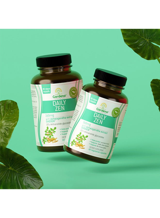 Maximum Potency Ashwagandha Extract Shoden | Multi-patented & Clinically-tested Formula with 35% Withanolides & Polyphenols | Help Support Anxiety & Daily Energy | 60 Veg Capsules