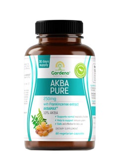 Akba Pure - Standardized Boswellia Extract for Normal Respiratory Function - 60 Veg Capsules - v1656397901/N41060216A_1