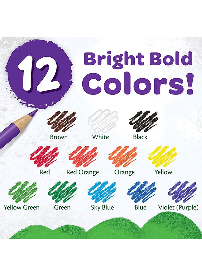 Crayola 12-Count Colored Pencil Set 5.1x7.6x2.5cm - Image 4