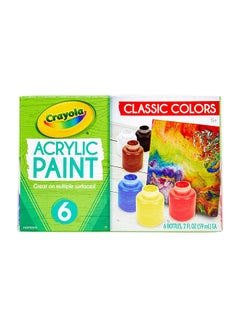 6 Piece Acrylic 2-Oz. Paint Set