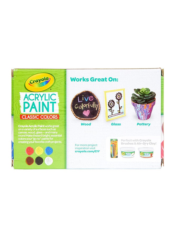 Crayola - 6 Piece Acrylic 2-Oz. Paint Set - Image 1