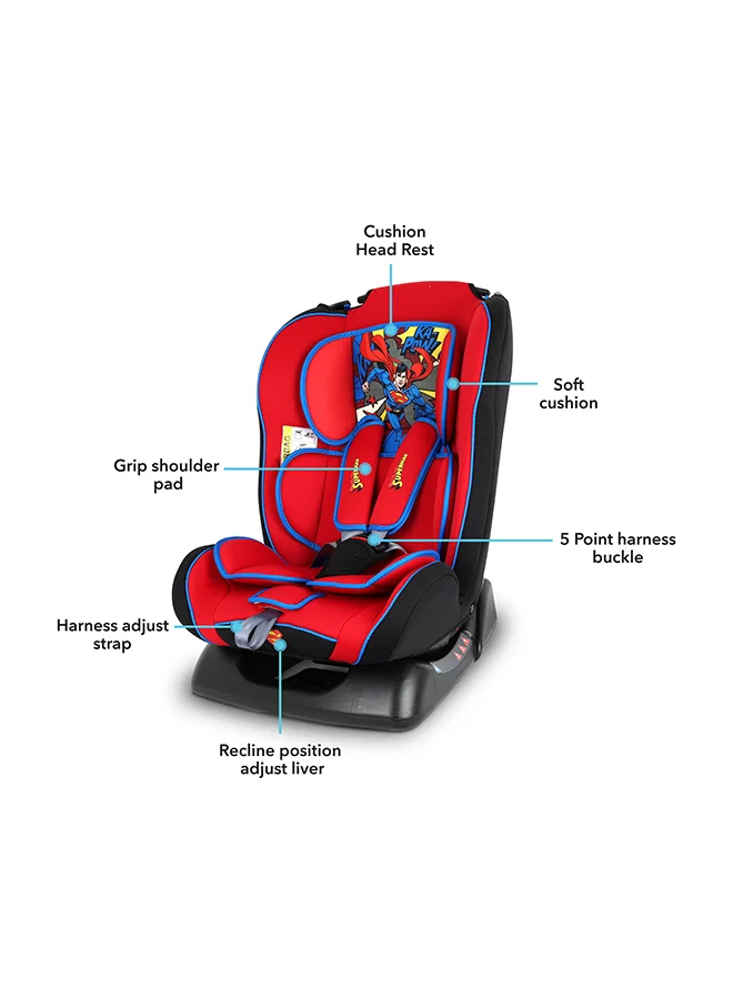 DC Comics 3-In-1 Superman Baby And Kids Car Seat, Suitable from 0 months to 3 years, Upto 25kg