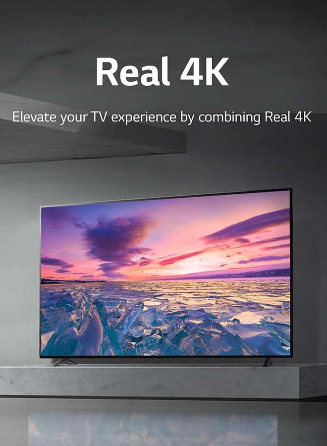LG - 50-Inch UQ8000 Series, Cinema Screen Design 4K Active HDR WebOS Smart AI ThinQ UHD 4K TV(2022) 50UQ80006LD Black - Image 1
