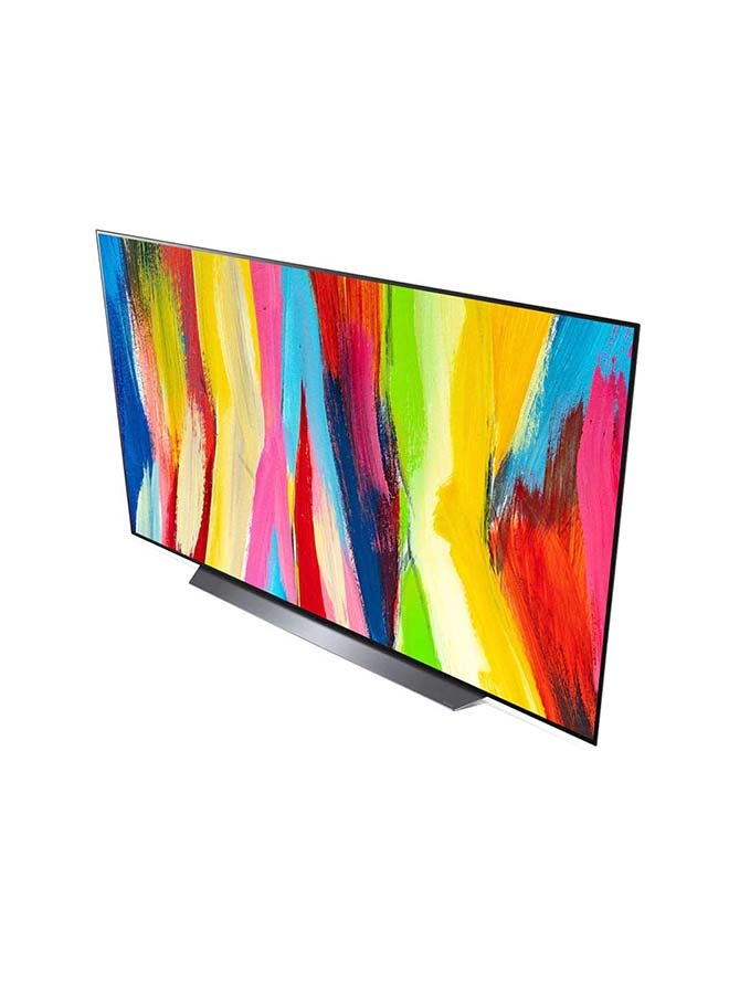 OLED EVO TV 48-Inch C2 Series, Cinema Screen Design 4K HDR WebOS22 With ThinQ AI Pixel Dimming (2022) OLED48C26LA Black