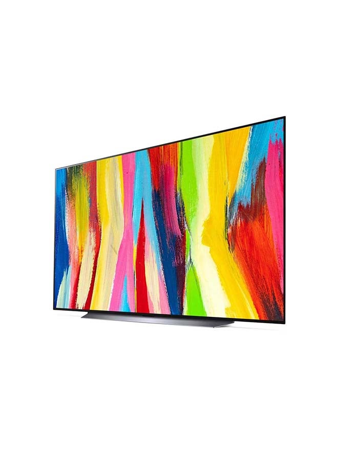 OLED EVO TV 48-Inch C2 Series, Cinema Screen Design 4K HDR WebOS22 With ThinQ AI Pixel Dimming (2022) OLED48C26LA Black