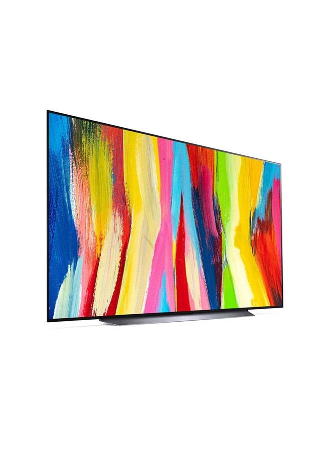 OLED EVO TV 48-Inch C2 Series, Cinema Screen Design 4K HDR WebOS22 With ThinQ AI Pixel Dimming (2022) OLED48C26LA Black
