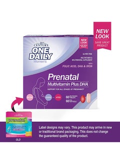 21st CENTURY PreNatal Multivitamin Plus DHA - 120 Softgels  - Image 2