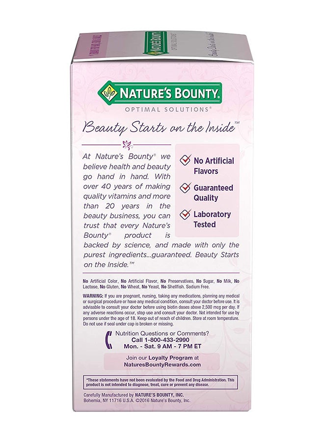 NATURE'S BOUNTY - Hair, Skin And Nails With Biotin Multivitamin Supplement - 60 Tablets - Image 1