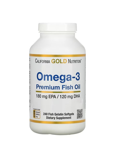 Omega-3 Premium Fish Oil - 240 Gelatine Softgels