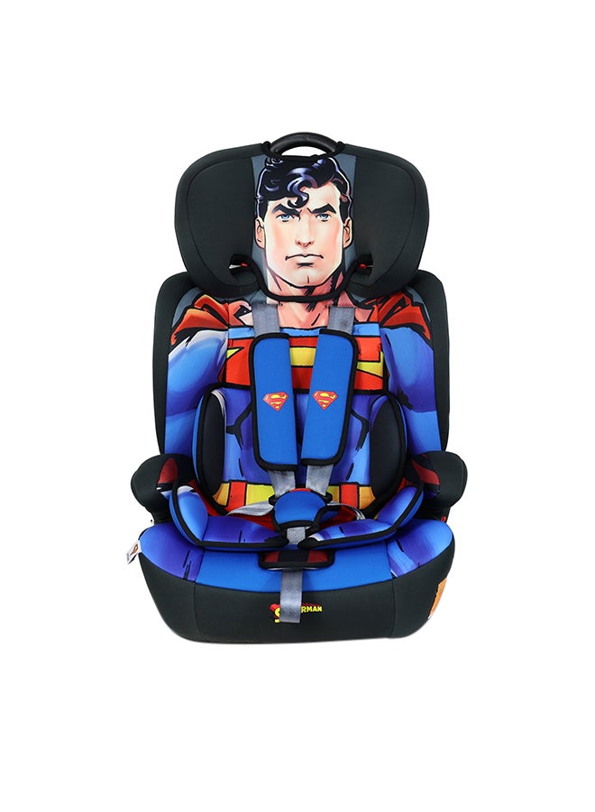 DC Comics - 3-In-1 Superman Baby/Kids Car Seat + Booster Seat, Suitable from 9 months to 12 years, Upto 36kg - Image 1