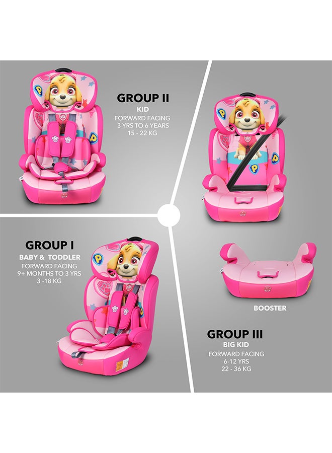 nickelodeon - 3-In-1 Nickelodeon Paw Patrol Baby/Kids Car Seat + Booster Seat, Suitable from 9 months to 12 years, Upto 36kg - Image 1