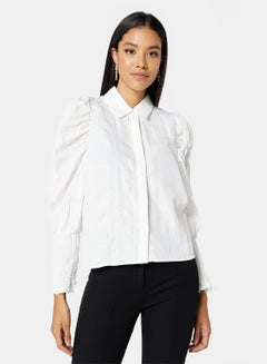 GHOSPELL Puff Sleeve Shirt Ivory  - Image 1