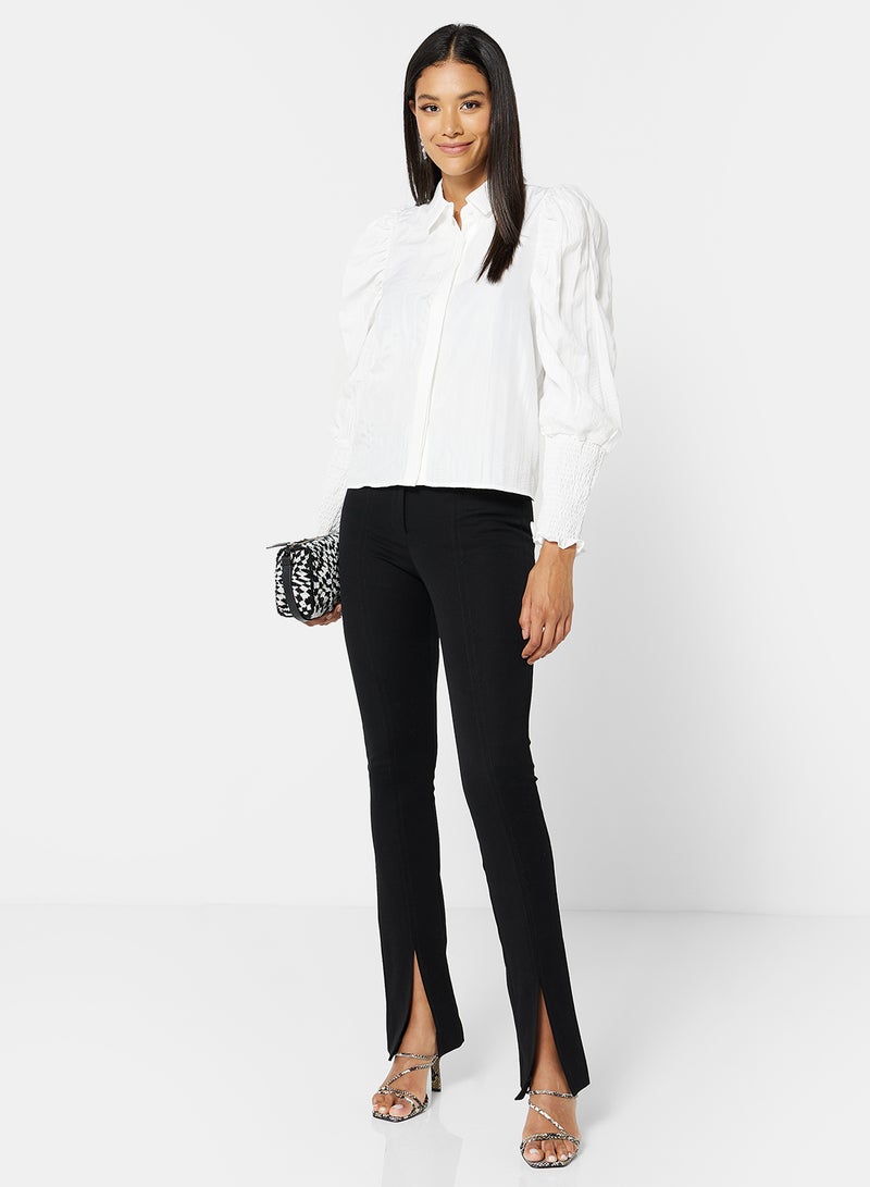 GHOSPELL - Puff Sleeve Shirt Ivory - Image 1