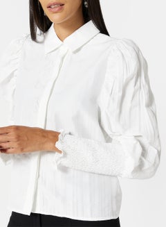 GHOSPELL Puff Sleeve Shirt Ivory  - Image 3