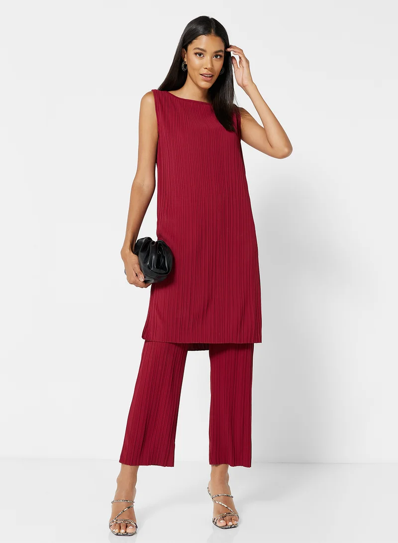 ماكس مارا ليجر Siberia Pleated Jersey Pants Burgundy