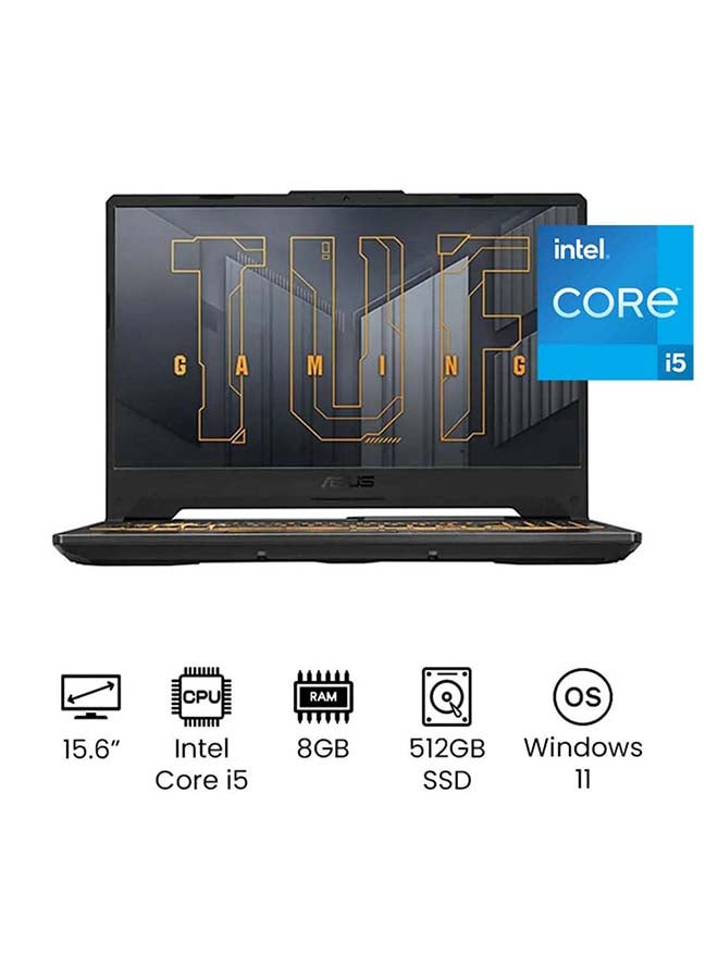 TUF Gaming F15 FX506HC-HN002W (Upgraded Version) Laptop 15.6-Inch FHD Display, 8GB RAM/512GB ROM/PCIE G3 SSD/NV RTX3050/WIN11 Home/International Version English/Arabic Eclipse Gray - v1656420308/N52879075A_1