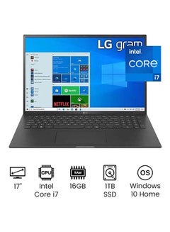 كمبيوتر جرام بشاشة مقاس 17 بوصة بدقةٍ عالية الوضوح رباعية، ومعالج كور i7-1165G7 من الجيل 11، وذاكرة رام سعة 16 جيجابايت، ومحرك أقراص SSD سعة 1 تيرابايت، وبطاقة رسومات إنتل أيريس XE english_arabic أسود