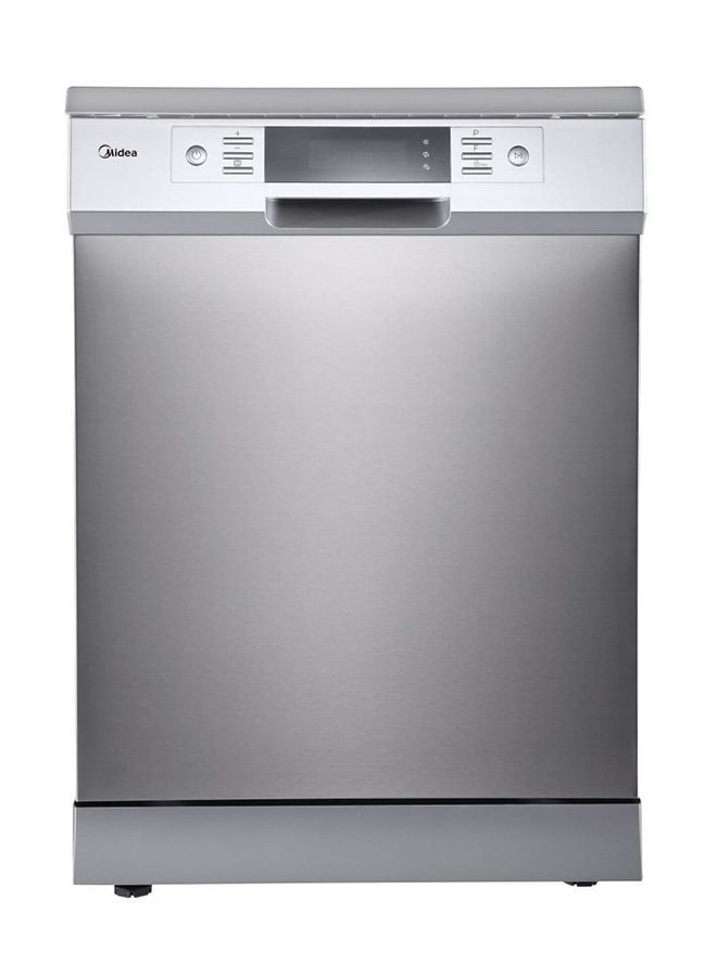 Midea - Freestanding Dishwasher - 8 Programs - 15 Place Settings - 84 cm 900 W WQP15J7631AS Stainless Steel - Image 1