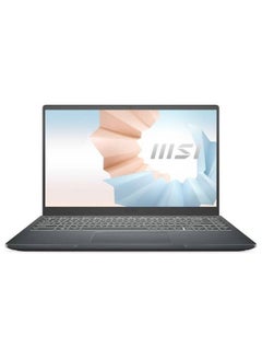Modern 14 B5M Laptop With 14-Inch Display, Ryzen 5-5500U Processer/8GB RAM/256GB SSD/ AMD Radeon /DOS English Gray English Carbon Gray