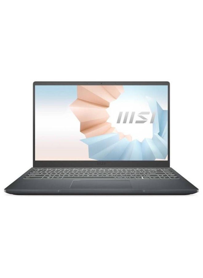 MSI - Modern 14 B5M Laptop With 14-Inch Display, Ryzen 5-5500U Processer/8GB RAM/256GB SSD/ AMD Radeon /DOS English Gray English Carbon Gray - Image 1