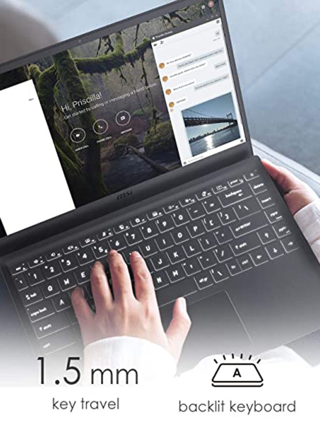 MSI - Modern 14 B5M Laptop With 14-Inch Display, Ryzen 5-5500U Processer/8GB RAM/256GB SSD/ AMD Radeon /DOS English Gray English Carbon Gray - Image 1