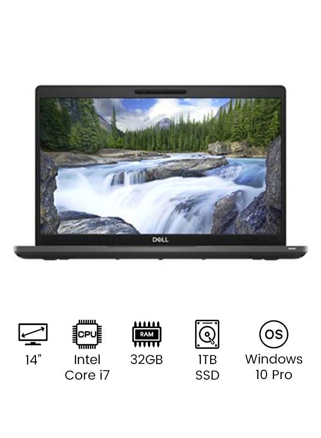 Latitude 5400 With 14-Inch Full HD Display, Core i7 Processor/32GB RAM/1TB SSD/Intel UHD Graphics/Windows 10 Pro /International Version English Black