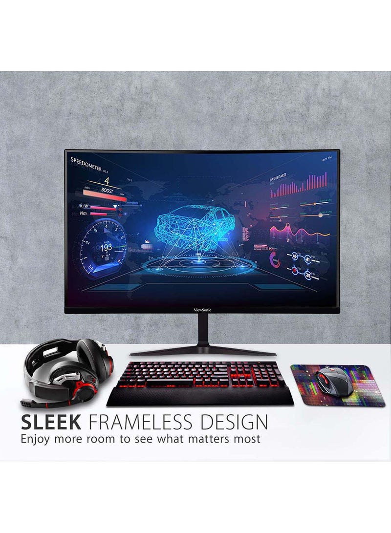 ViewSonic - ViewSonic VX2718-PC-MHD 27-inch 1080p HD Curved Gaming Monitor, 165Hz, 1ms, Dual Integrated Speakers, Adaptive Sync, DisplayPort, 2x HDMI, for Home Entertainment and Gaming 27inch Black - Image 1