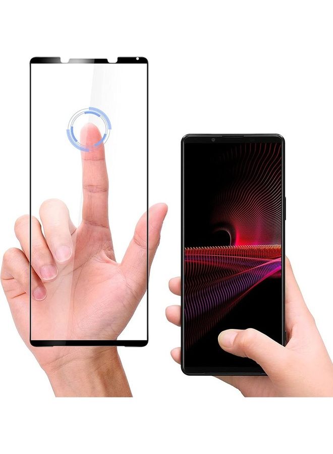MARGOUN Sony Xperia 1 IV Screen Protector 3D Full Coverage Crystal Clear Tempered Glass 6.5 inch Clear/Black - Image 4