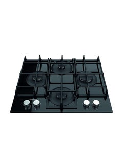 Ariston 60cm Built-In 4 Burner Gas Hob AGS61SBK Black  - Image 1