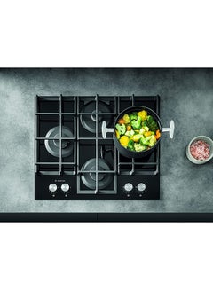 Ariston 60cm Built-In 4 Burner Gas Hob AGS61SBK Black  - Image 3