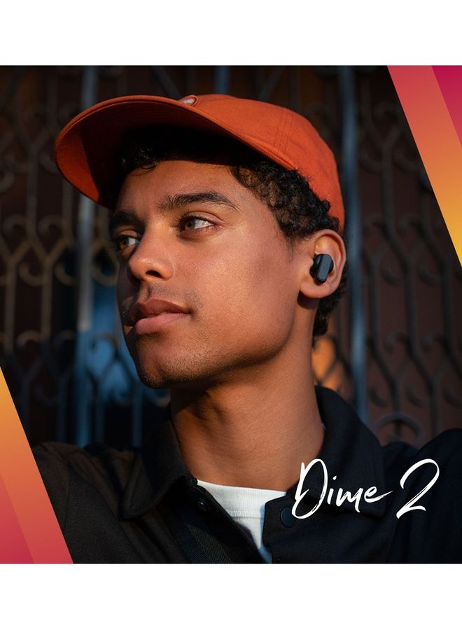 Dime 2 True Wireless Earbuds With Tile Finding Technology 12 Hours Total Battery IPX4 Sweat and Water Resistant Secure Noise Isolating Fit True Black 