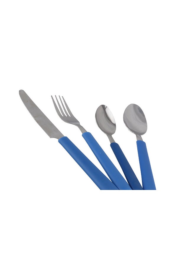 Berger 25-Piece Stainless Steel Cutlery Set Includes Knives, Spoons, Forks, Teaspoons, Tableware Box Blue - Image 2