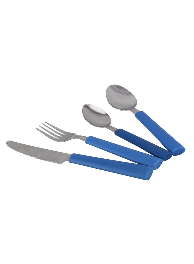 Berger 25-Piece Stainless Steel Cutlery Set Includes Knives, Spoons, Forks, Teaspoons, Tableware Box Blue - Image 1