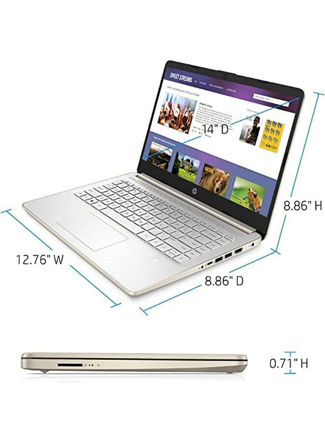 HP - 2022 Newest 14s (Upgraded Version) Laptop With 14-Inch Display, Core i5-1235U 3.3Ghz Processor/8GB RAM/512GB SSD/Intel Iris XE Graphics/Windows11 /International Version English Gold - Image 1