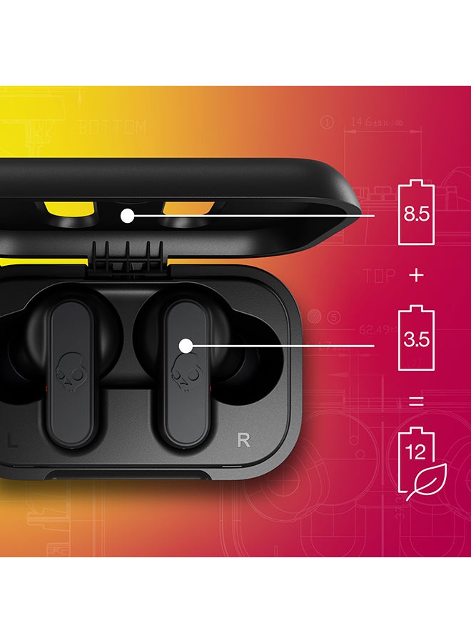 Skullcandy - Dime 2 True Wireless Earbuds With Tile Finding Technology 12 Hours Total Battery IPX4 Sweat and Water Resistant Secure Noise Isolating Fit True Black - Image 1